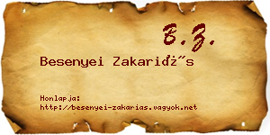 Besenyei Zakariás névjegykártya